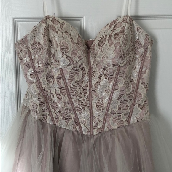 Dusty Rose Prom Dress - Picture 2 of 4